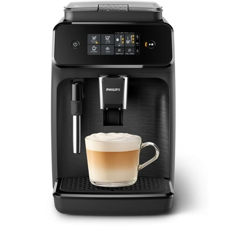 Philips 1200 Fully Automatic Espresso Machine with Milk Frother, Black