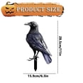 thumbnail image 3 of Clearance Black Crow Yard Stake Spooky Outdoor Garden Decor for Halloween and Themed Party Atmosphere(B), 3 of 4