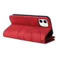 thumbnail image 6 of Multifunctional Case for iPhone 11,[RFID Blocking] 9 Credit Cards Holder with Wrist Strap, Premium PU Leather Zipper Wallet Purse Magnetic Flip Phone Cover For iPhone 11, Red, 6 of 12