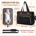 thumbnail image 6 of RAINSMORE Diaper Bag Tote, Large Diaper Baby Bag Waterproof Multifunctional Diaper Bag with Pacifier Case & Changing Pad, 6 of 8