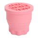 thumbnail image 2 of Taza limpiadora de brochas de maquillaje, almohadilla de limpieza para brochas cosméticas, estante de secado, cuenco de silicona, herramienta de lavado portátil, color rosa, 2 of 8
