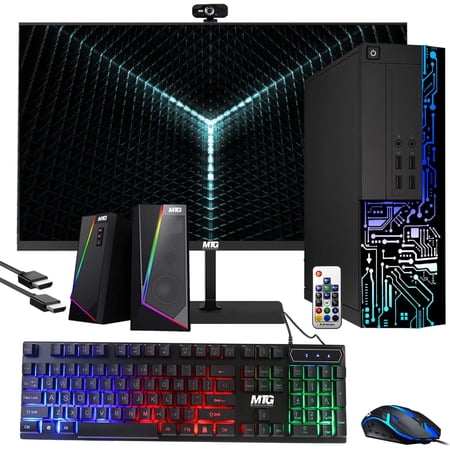 Computer Desktop PC  Intel Core i7  TechMagnet Siwa 3  8GB RAM  1TB HDD  New MTG 22 Inch Monitor  MTG RGB Keyboard Mouse  RGB Speaker with Webcam  WiFi  Windows 10 Professional (Renewed)