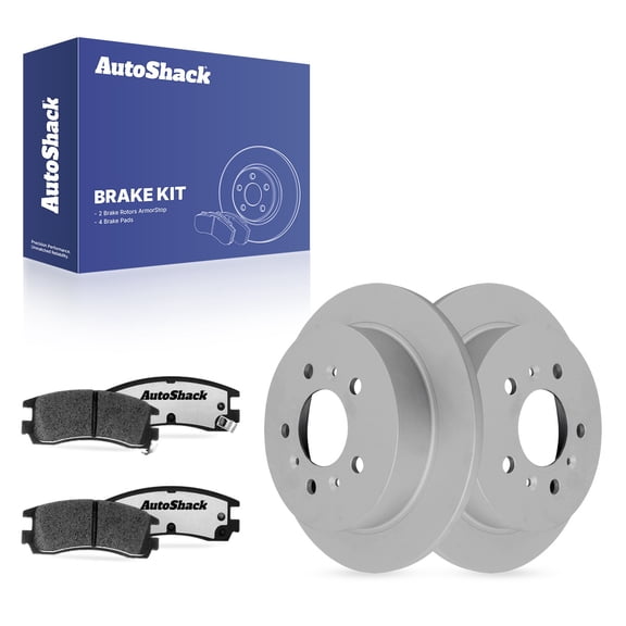 AutoShack Rear Brake Rotors & Ceramic Pads for Chevrolet & Buick, Impala 2006-2010 LaCrosse 2008-2009 Monte Carlo 2006-2007, FWD V6 3.5L 3.9L V8 5.3L - Coated - ArmorStop - 10.93" (277.6 mm), 5-Lug