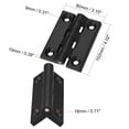 thumbnail image 2 of Uxcell 4Pcs Furniture Gate Closet Door 102mm Length ABS Nylon Hinge, 2 of 3