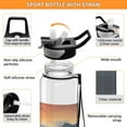 thumbnail image 4 of Sea Moutain Boat Ship Sports Water Bottle Portable Travel Mug 32oz BPA Free Leak Proof Straw Transparent Tritan for Gym Yoga Cycling Camping, 4 of 7