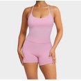 thumbnail image 6 of Ahabrexf Womens Summer Tank Tops Round Neck Crisscross Back Sleeveless Solid Color Polyester Spandex, 6 of 9