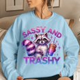 thumbnail image 2 of WEAIXIMIUNG Womens Sweatshirt Zip Up Pattern Funny Bohemian Cute Stay Garbage Oversized Hoodless Hoodie, 2 of 4