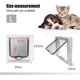 thumbnail image 3 of Trampilla para gatos grandes, puerta para gatos, trampilla para gatos, fácil de instalar, bloqueo de 4 posiciones, 3 of 4