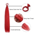 thumbnail image 2 of Red Ponytail Extensions Hair Tinsel, Braiding Hair With Rubber Band for Girls Accessories Shiny Rave Crazy Hair Extensions Daily Party Festival Halloween Using 27.5 inch, 2 of 6
