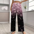 thumbnail image 2 of Cherry Blossom Gradient Sparkle Pajama Pants Loose Pajamas Female Breathable Home Trousers Leisure Sleeping Pants Large Size, 2 of 6