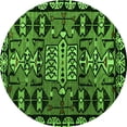thumbnail image 1 of Ahgly Company Indoor Round Abstract Green Modern Area Rugs, 3' Round, 1 of 4