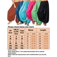 thumbnail image 3 of Lemento Women's Linen Harem Pants Yoga Hippie Lantern Trousers Casaul Beach Pants Ladies Baggy Joggers Bottoms Brown 2XL, 3 of 3