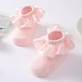 thumbnail image 3 of Baby Girl Socks Cotton Ruffle Princess Socks Ankle Socks Anti Slip Indoor Socks 0-24M, 3 of 5
