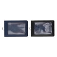 thumbnail image 1 of 2 X PU Leather Vertical ID Badge Holders for Double Cards. Macarena Titular de la tarjeta de identificación, 1 of 7