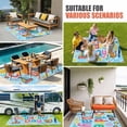 thumbnail image 4 of Children's Day Outdoor Rug for Patio/Deck/Porch, Non-Slip Large Area Rug 5 x 8 Ft, Cartoon Cute Watercolor Truck Cat Blue Indoor Outdoor Rugs Washable Area Rugs, Reversible Camping Rug Carpet Runner, 4 of 8