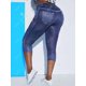 thumbnail image 4 of Talla grande 3D Skull Jean PRINT CULTPED JEGGINGS Rosegal Leggings de talla grande, 4 of 5