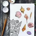 thumbnail image 2 of Custom PVC Plastic Clear Stamps for DIY Scrapbooking Photo Album Decorative Cards Making Shell Shape 160x110x3mm, 2 of 9