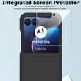 thumbnail image 2 of for Motorola Razr+ 2023 Case with Integrated Glass Screen Protector, Slim Matte Hard PC Back Case Scratch-Resistant Full Coverage Phone Case for Motorola Razr Plus 2023 - Black, 2 of 12