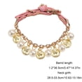 thumbnail image 3 of EGNMCR Faux Pearl Dog Collar With Soft Ceramic Balls For Small Medium Dogs And Cats Adjustable Pet Necklace PU Pets Collar, 3 of 7