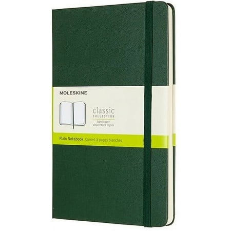 Moleskine Notebook, Large, Plain, Myrtle Green, Hard (5 x 8.25) (Books)