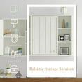 thumbnail image 4 of Bathroom Wall Cabinet Set of 2, Small Wall Cabinet Over Toilet with Door and Adjustable Shelf, Rustic Medicine Cabinet for Kitchen, Garage, Livingroom, Laundry Room (White, 2 PCS), 4 of 6
