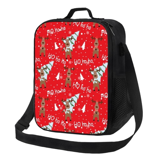 Balery Christmas Deer 1 Caja de Almuerzo y Bolsa de Almuerzo para Hombres y Mujeres, Bolsa de Almuerzo Reutilizable con Gran Capacidad, Bolsa de Almuerzo Aislada