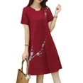 thumbnail image 1 of T-shirt Imprimé Floral à Manches Courtes pour Femme, 1 of 7