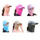 thumbnail image 3 of Yuarrent Sombrero de protección UV de 360 grados, gorra de protección solar plana para el cuello de la cara, sombrero a prueba de viento Type11 NO11, 3 of 6