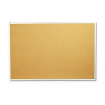 Quartet  Cork Bulletin Board - Natural - 72 x 48 - Aluminum Frame