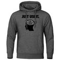 thumbnail image 2 of Juse Use It -Your Brain Hoodie Male Vintage Oversize Hoody Autumn Casual Loose Sweatshirt Simple Soft Warm Women Tracksuit, 2 of 6