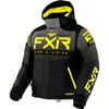 FXR Childs Helium Snowmobile Jacket F.A.S.T. Thermal Black Charcoal Fade Hi-Vis - 2 220402-1006-02
