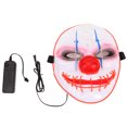 thumbnail image 1 of Máscara de purga de Halloween Ticfox 3 modos de luz LED estilo Jocker PVC detalles realistas, 1 of 14