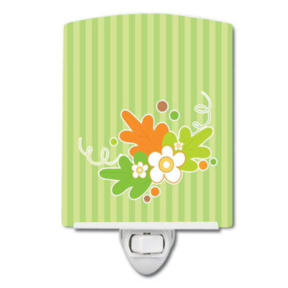 Caroline's Treasures BB6921CNL Fall Leaves Ceramic Night Light, 6x4x3", multicolor