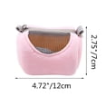 thumbnail image 2 of Bolsa de transporte para hámster enano, bolsa portátil cilíndrica cálida para exteriores con correa ajustable para un solo hombro (rosa), 2 of 5