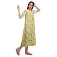 thumbnail image 3 of Moomaya WoMen's V-Neck Nursing Sleepwear Printed Cotton A-Line Nightdress, 3 of 5