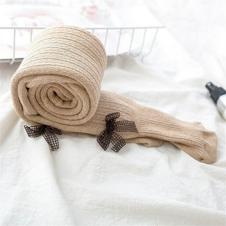 

1-10 T Toddler Girls Leggings Warm Fleece Tights Solid Color Foot Wraps Winter Tights Pants Khaki 3-5 Years