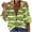 Green, variant on DailyTrove Women's Tie-Dye Cold-Shoulder Top - Short Sleeve Casual Blouse, Vibrant for Beach & Gatherings