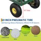 thumbnail image 4 of QinaQin Carrito de jardín de uso rudo con capacidad de 900 lb, laterales de malla removibles, llantas neumáticas y manija ajustable 180° para granja o patio, 4 of 8