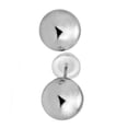 thumbnail image 3 of Jewelstop 14K Real White Gold Stud Ball Earrings, Silicone Pushbacks - 8 Mm, 3 of 4