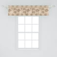 thumbnail image 2 of Ambesonne Oriental Window Valance, Zentangle Lotus Boho Art, 54" X 12", Ecru Dark Brown White, 2 of 3
