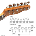 thumbnail image 2 of 6pcs Guitar Locking Tuners Left-Handed Locking Guitar Tuning Pegs Instrument Accessories, 2 of 8