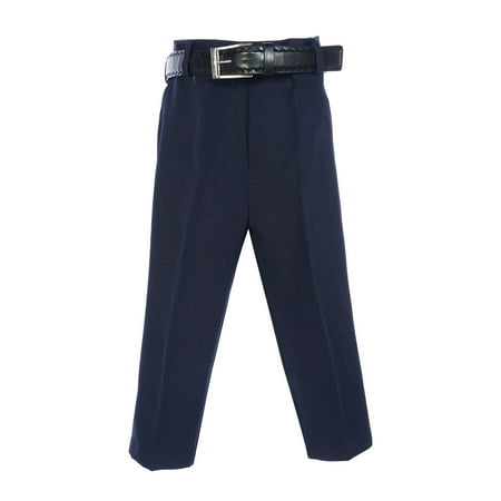 Avery Hill Boys Flat Front Dress Pants with Belt (Best Formal Pants For Men)