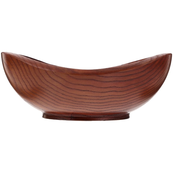 Supvox Wooden Fruit Bowl with Smooth Rounded Edges and Design, Ideal for Home, Kitchen, Dining, and Restaurant Use