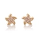 thumbnail image 1 of Aretes de oro 14k GIALLO Broquel Estrella de mar de oro amarillo brillante con circonias moradas, 1 of 3