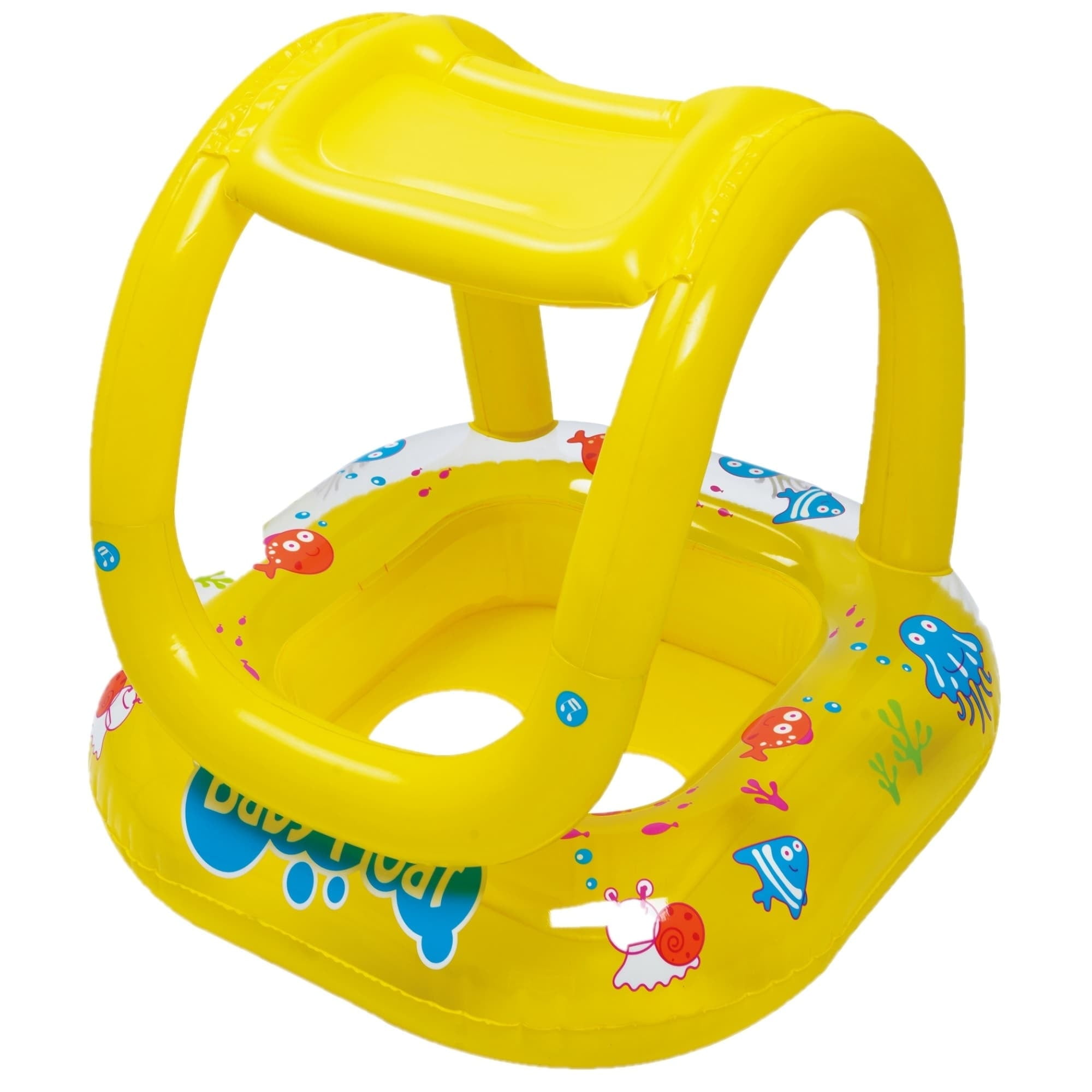 Inflatable Yellow Sea Life Baby Swimming Pool Boat Float