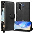 thumbnail image 1 of FOXDOCK Funda Tipo Cartera para Xiaomi Poco F7 Ultra 5G Cuero PU con Cremallera y Correa de Muñeca, Ranuras para Tarjetas, Soporte Plegable, Cierre Magnético, 1 of 5