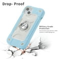 thumbnail image 6 of for 14 Plus Case with Ring Stand, Heavy Duty Military Grade Rugged Shockproof Silicone Rubber Kickstand Holder Case for Women Girls For 14 Plus, Blue+White, 6 of 6
