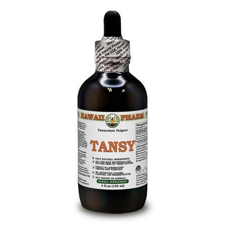 Tansy (Tanacetum Vulgare) Dry Leaf And Flowering Tops ALCOHOL-FREE Liquid Extract. Expertly Extracted by Trusted HawaiiPharm Brand. Absolutely Natural. Proudly made in USA. Glycerite 4 Fl.Oz
