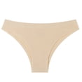 thumbnail image 2 of Threaded Thong for Women Low Waist Underpanties Loose Brifes Solid Color Underwear, 2 of 7