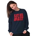 thumbnail image 4 of No Meat Vegetarian Vegan Cute Veggie Sweatshirt for Men or Women Brisco Brands S, 4 of 5